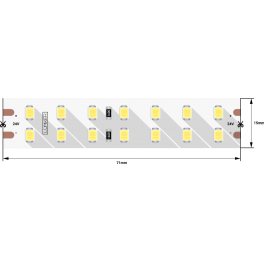 Лента светодиодная LUX2835 196LED/м 18Вт/м 24В IP33 Цвет:Нейтральный белый (4000K) (1метр) SWG